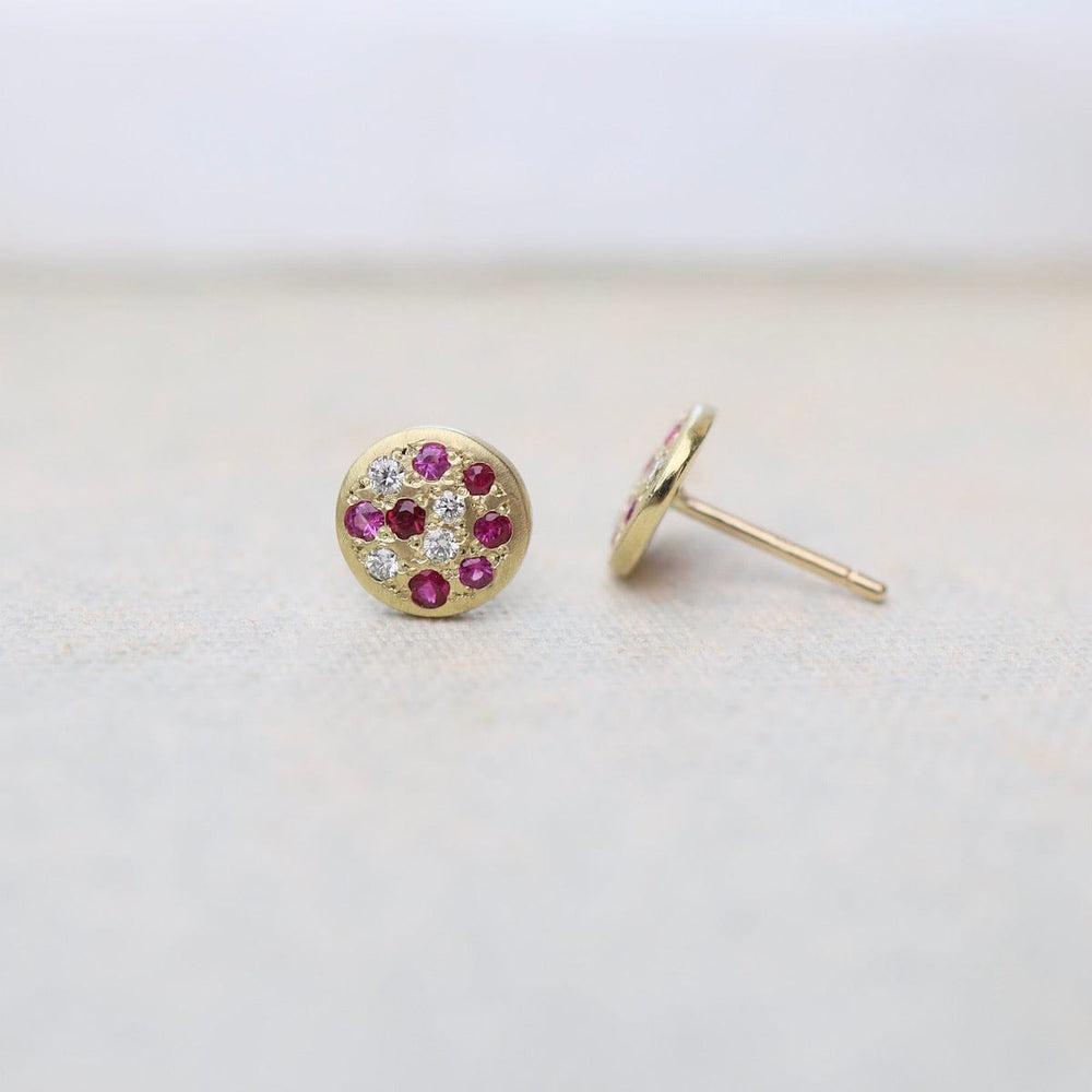 
                      
                        EAR-18K Tidal Pool Charm Studs in Ruby
                      
                    