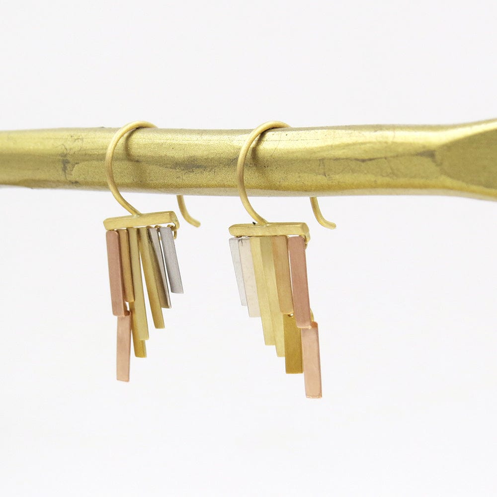 EAR-18K Tiny Rainbow Rainfall Earrings