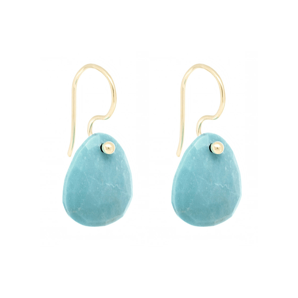 EAR-18K Turquoise Drop Earrings