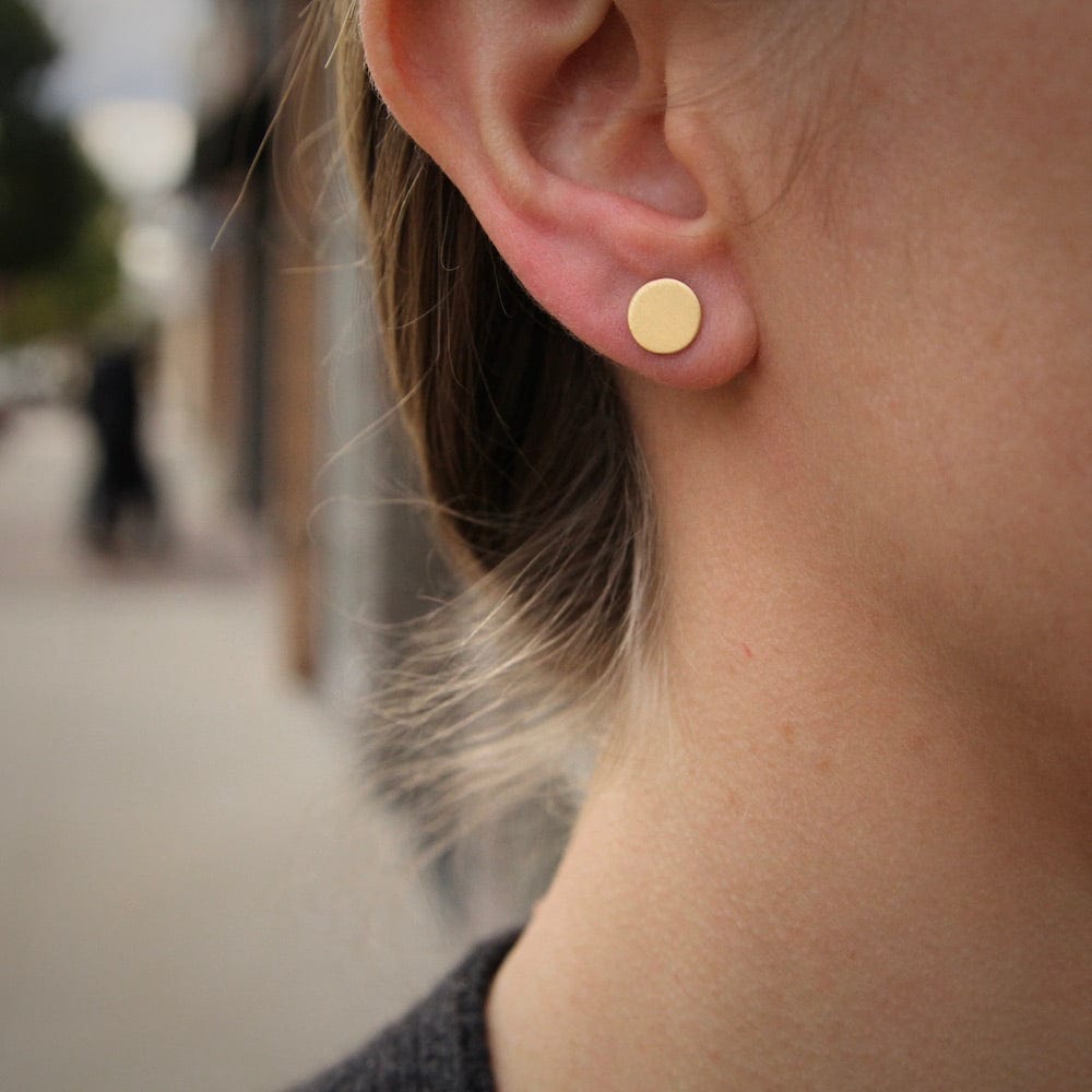 
                      
                        EAR-18K Yellow Gold Moon Stud Earrings
                      
                    