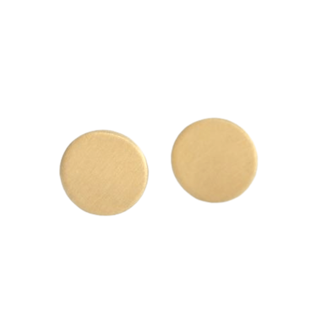 EAR-18K Yellow Gold Moon Stud Earrings
