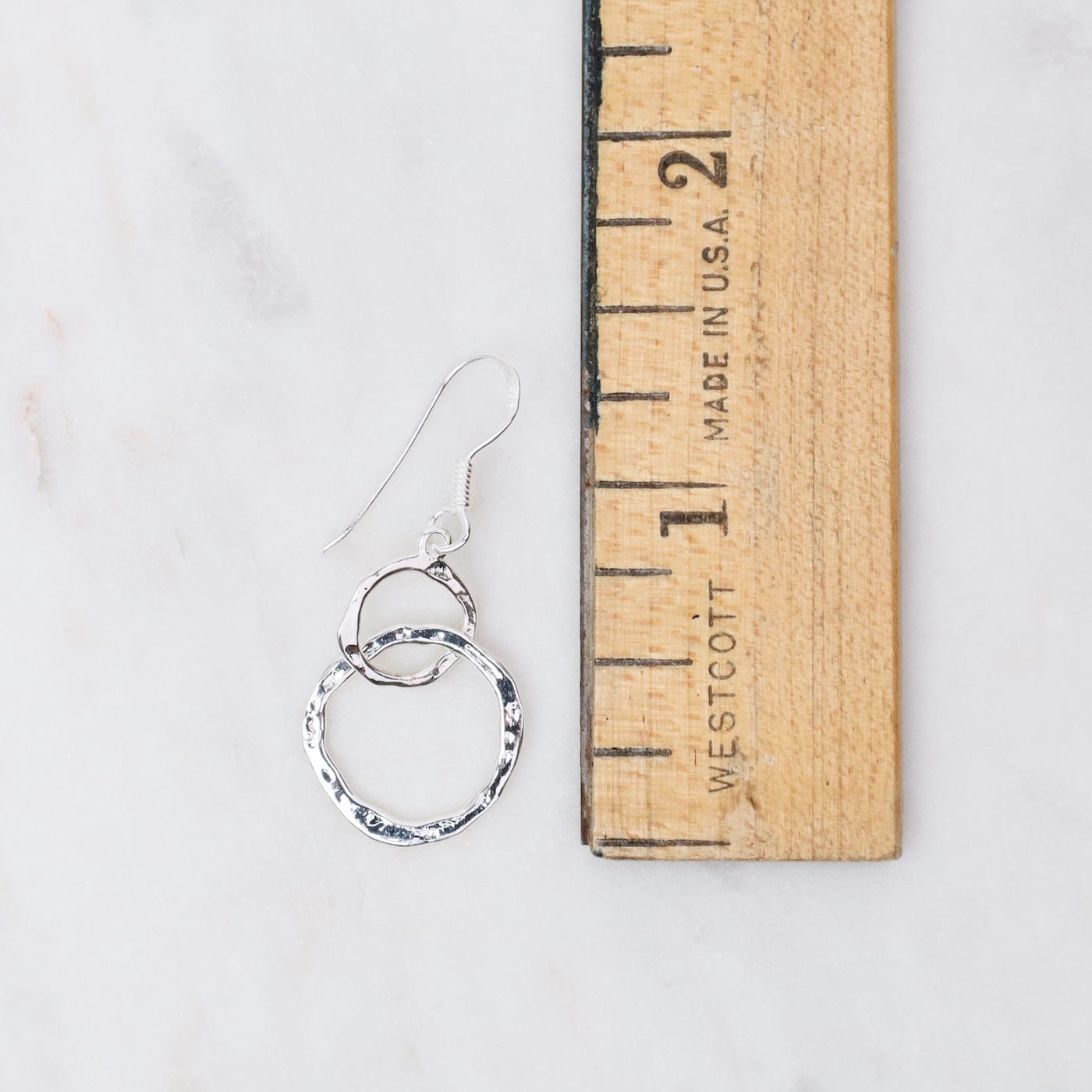 EAR 2 Hammered Circle Drop Earrings