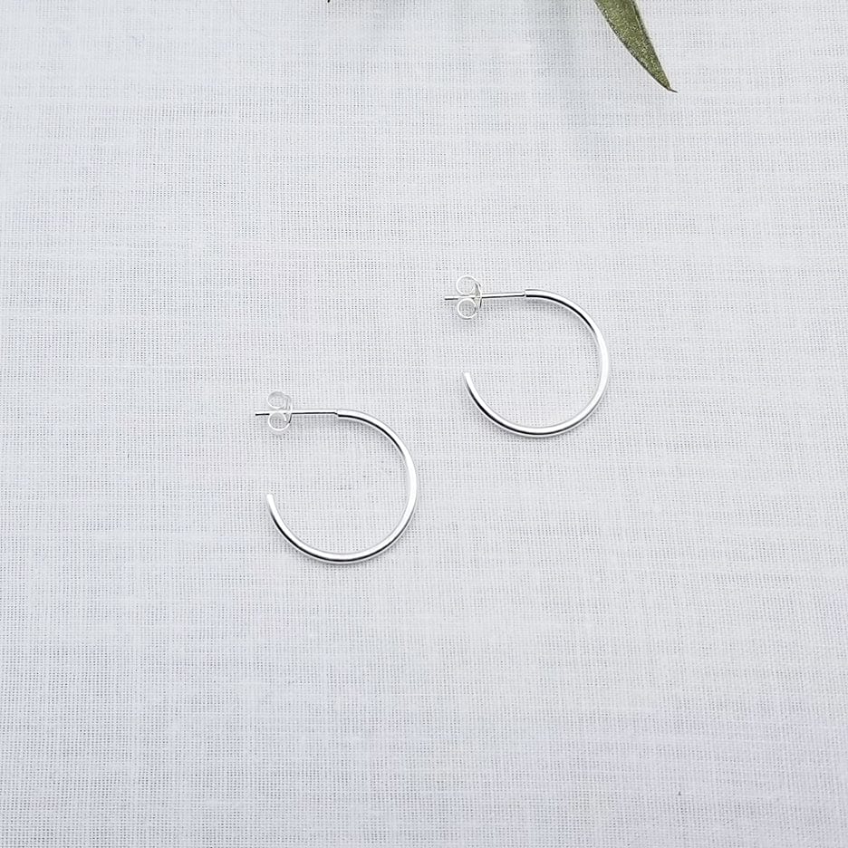 
                      
                        EAR 20mm STERLING SILVER HOOP
                      
                    