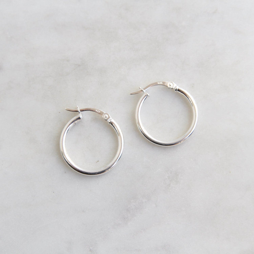 EAR 20mm Sterling Silver Tube Hoop