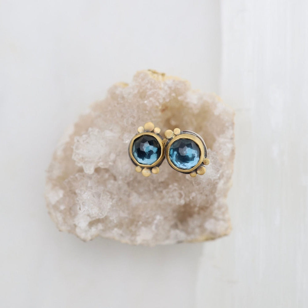 
                      
                        EAR-22K London Blue Topaz & 22k Gold Stud Earrings
                      
                    