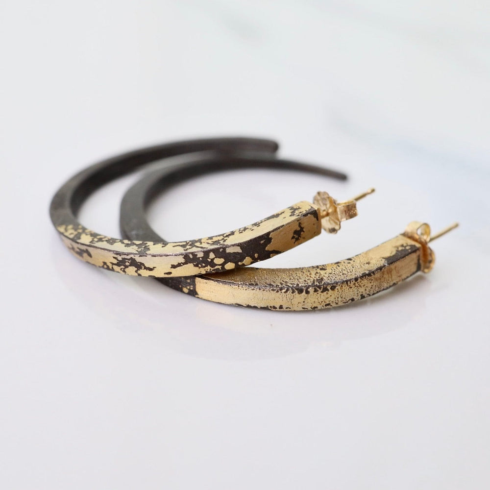 
                  
                    EAR-22K Pat Flynn Iron Large Hoops with 22k Yellow Gold Dust
                  
                