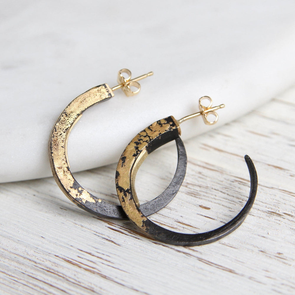 
                  
                    EAR-22K Pat Flynn Iron Small Hoops ~ 22k Yellow Gold Dusted
                  
                