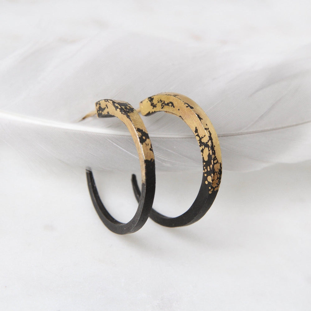 
                  
                    EAR-22K Pat Flynn Iron Small Hoops ~ 22k Yellow Gold Dusted
                  
                