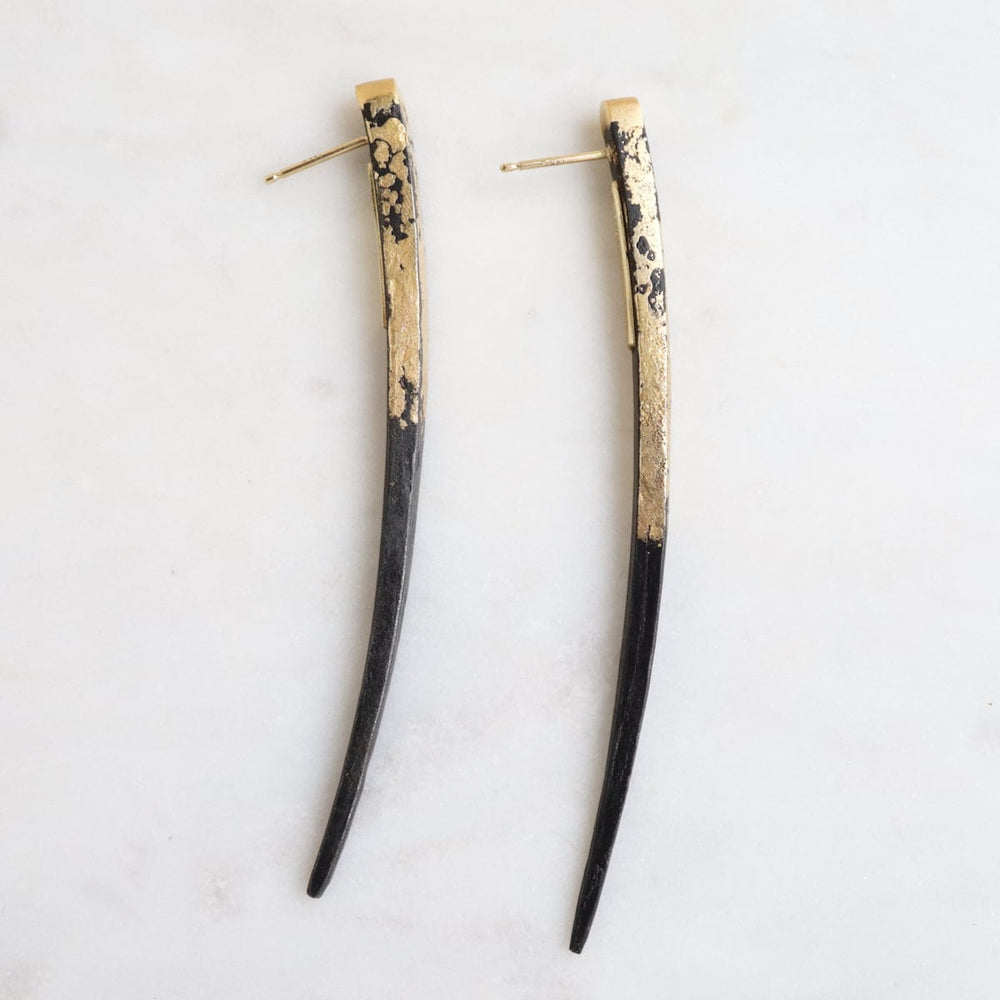 EAR-22K Pat Flynn Iron Small Quill Earrings