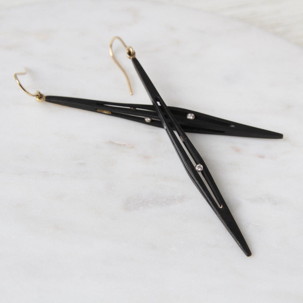 
                  
                    EAR-22K Pat Flynn Iron Stiletto Earrings with Diamonds
                  
                