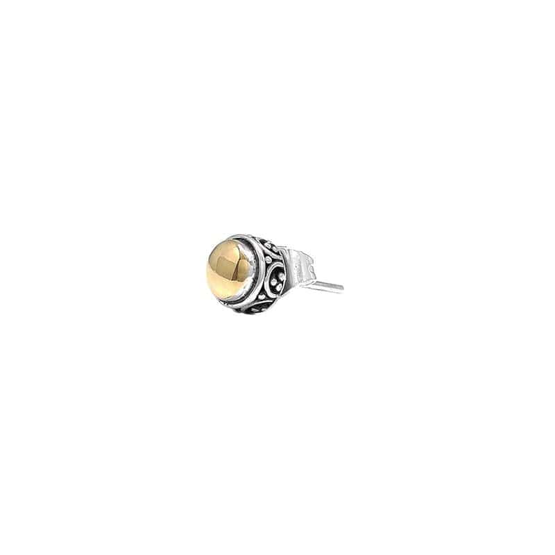 
                  
                    EAR-22K Sterling Silver & 22k Gold Round Stud
                  
                