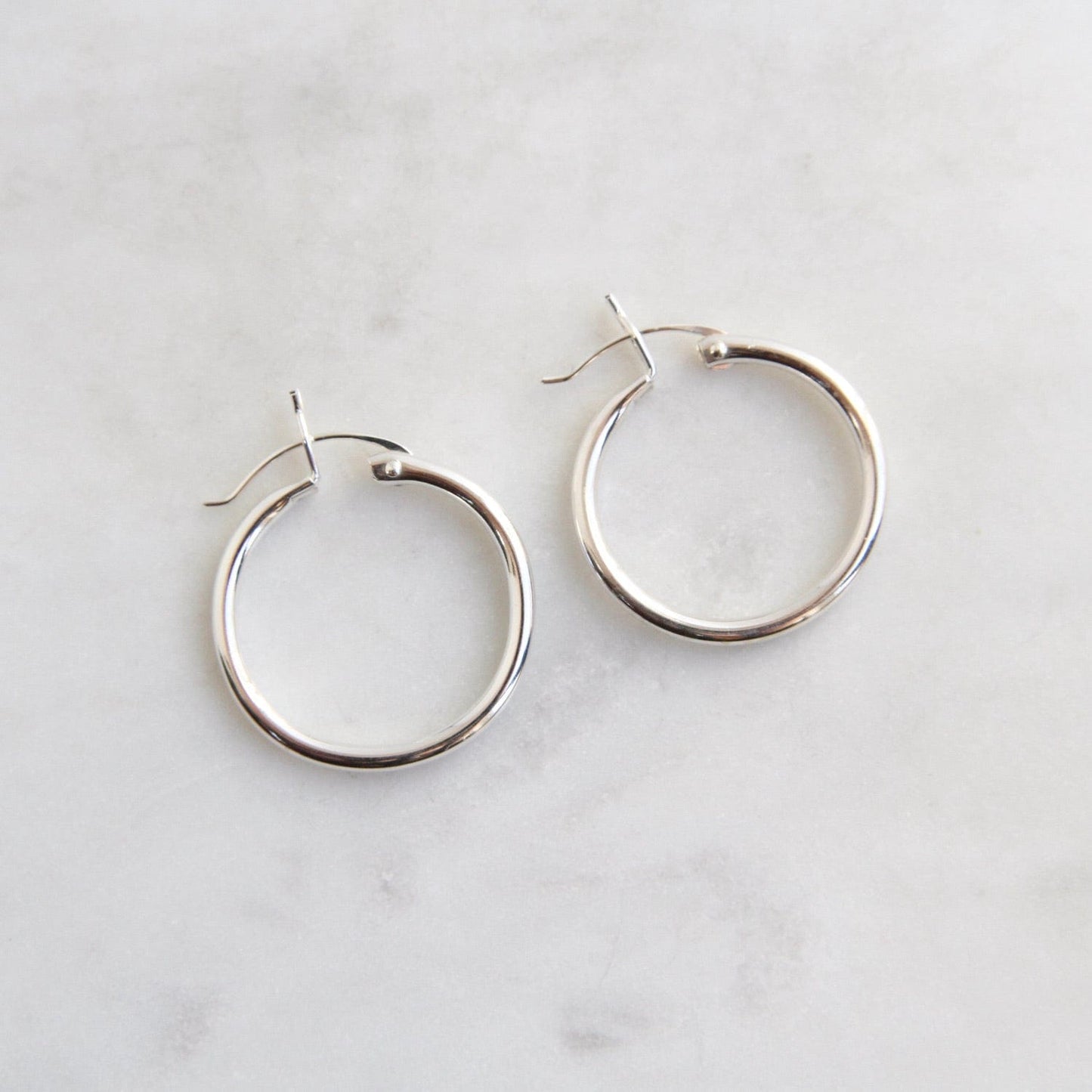 EAR 24mm Sterling Silver Tube Hoop