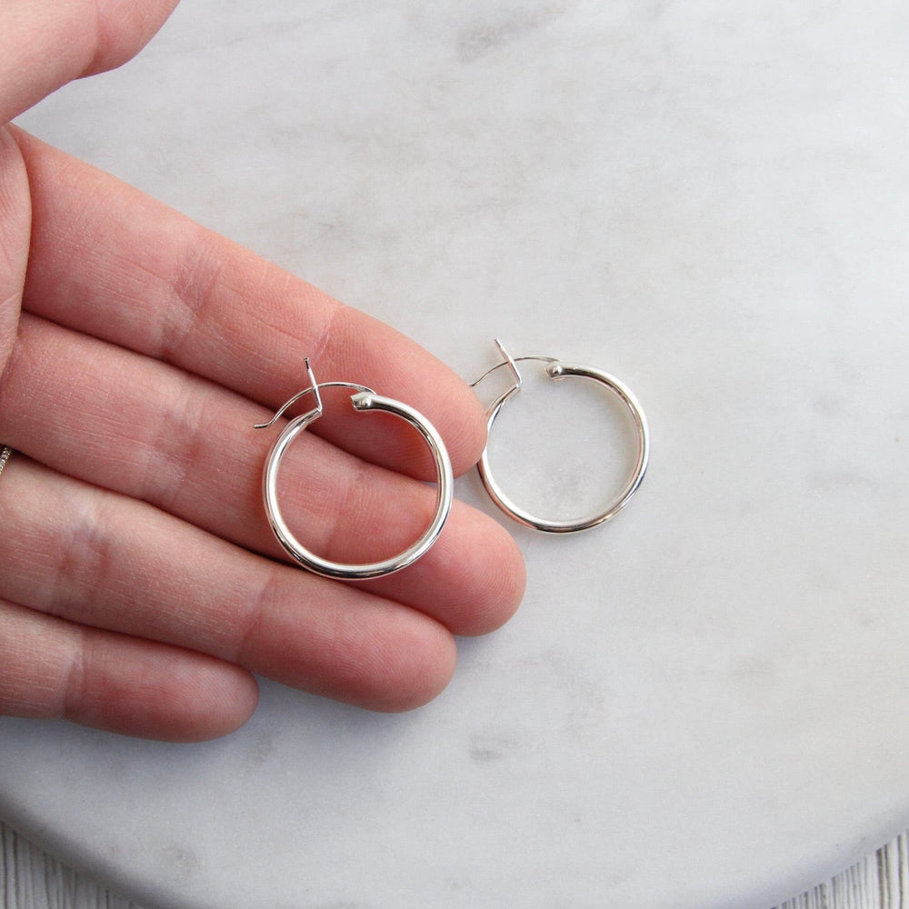 
                  
                    EAR 24mm Sterling Silver Tube Hoop
                  
                