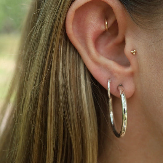 EAR 30mm Round Hoops on Posts