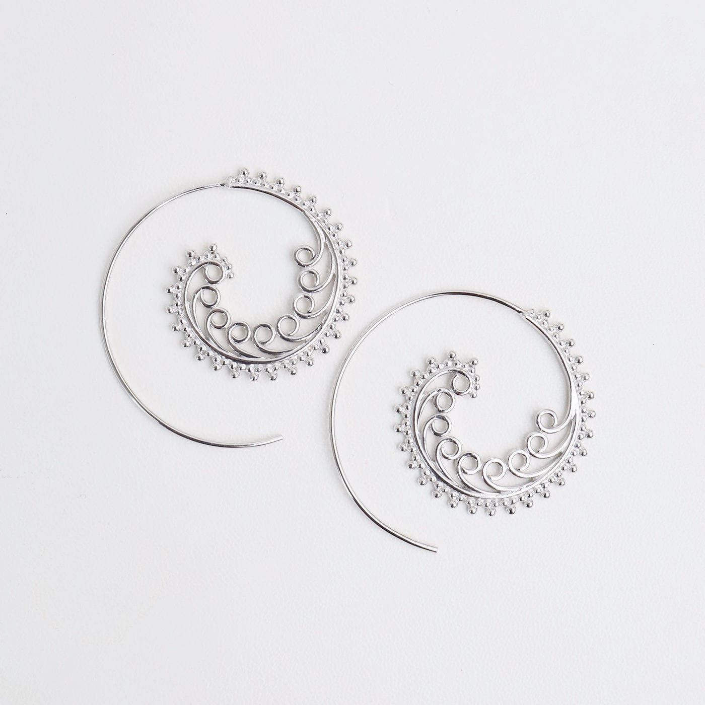 EAR 35mm Curls & Tri Dots Spiral Hoops