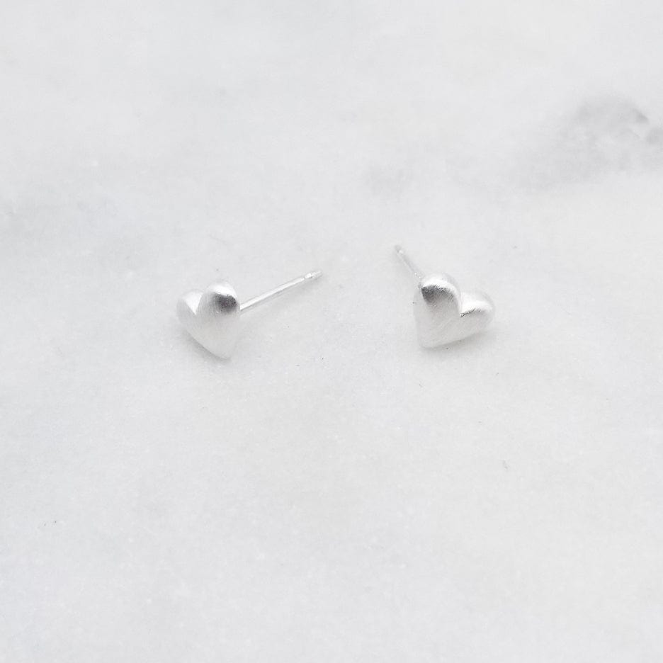 
                      
                        EAR 3D Heart Stud in Brushed Sterling Silver
                      
                    