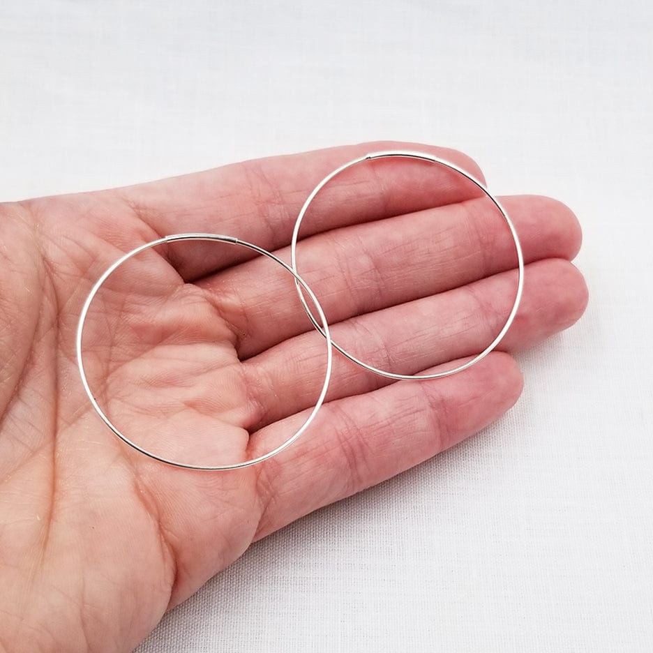 EAR 45mm STERLING SILVER INFINITY HOOP