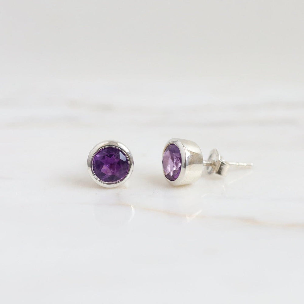 
                  
                    EAR 5mm Bezel Set Round Amethyst Earring
                  
                