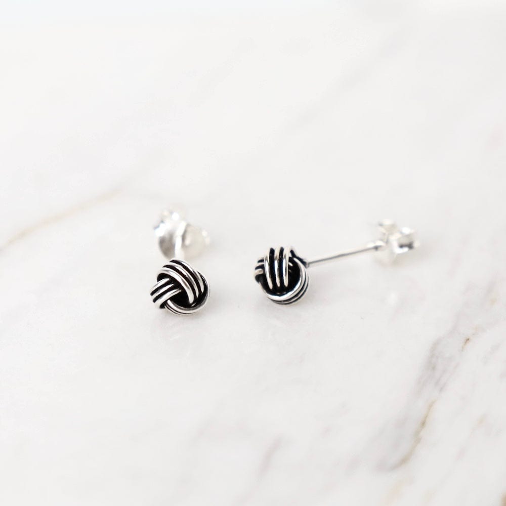 
                      
                        EAR 5mm Oxidized Sterling Silver Knot Earrings
                      
                    