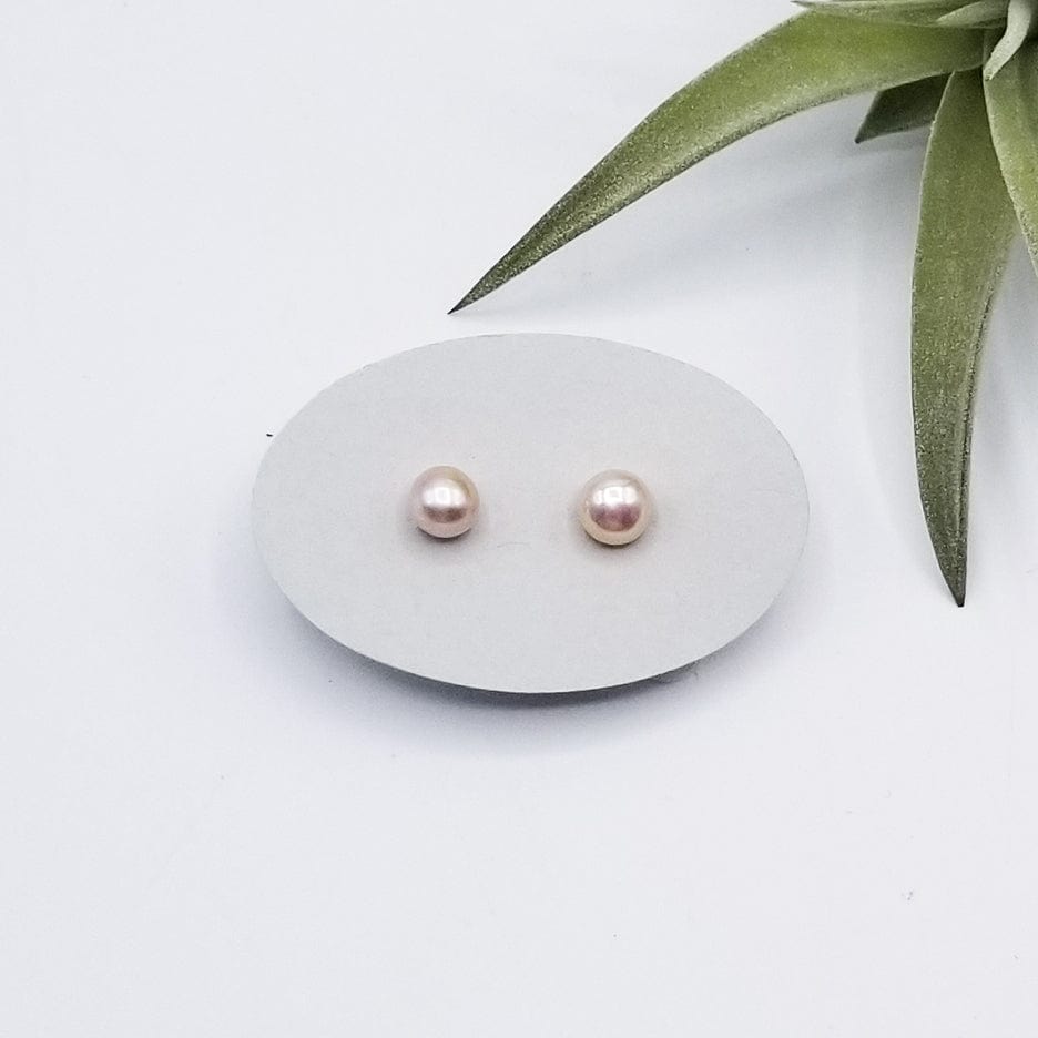 EAR 6mm PINK FRESHWATER PEARL POST