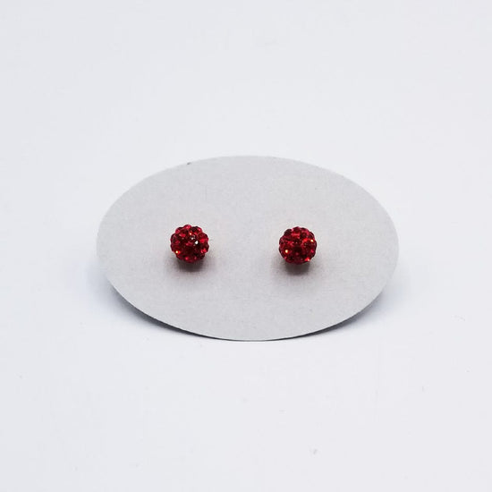 Load image into Gallery viewer, EAR 6mm RED SPARKLY BALL
