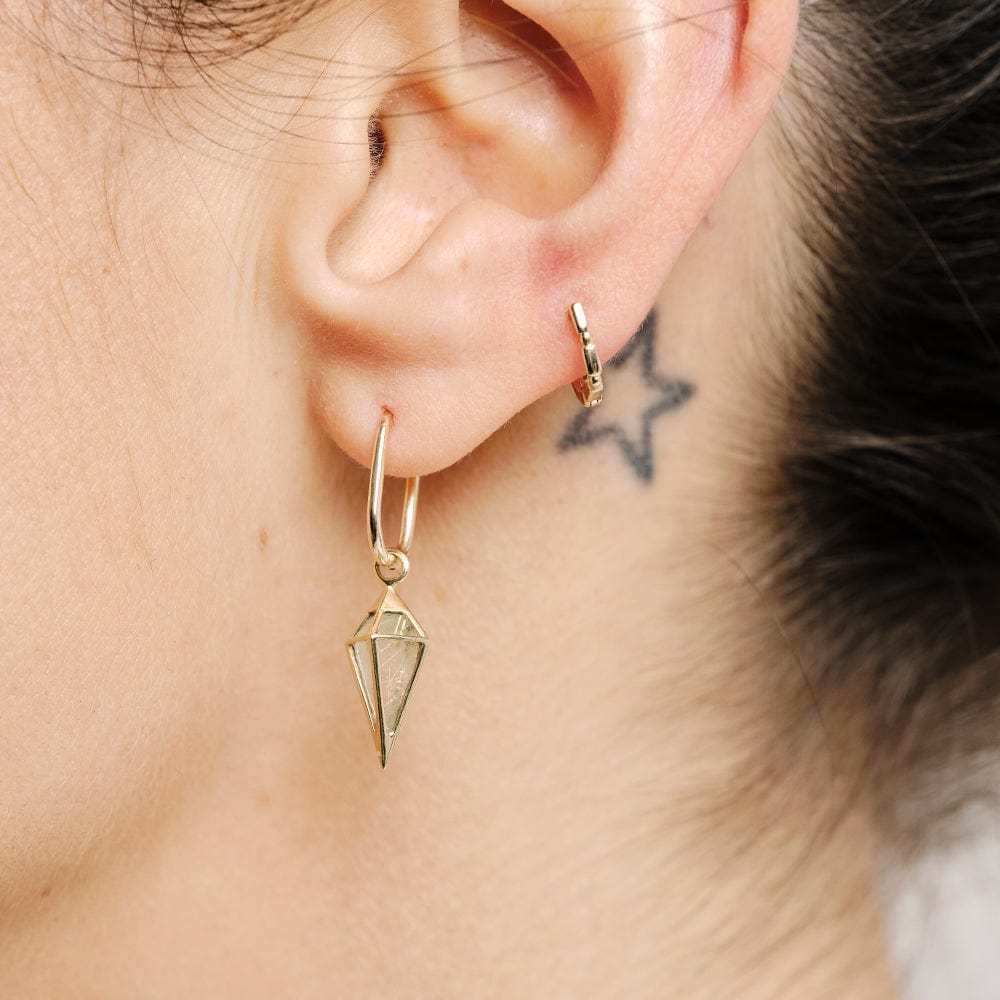 
                      
                        EAR-9K Bar & Bead Huggie - Single Earring
                      
                    