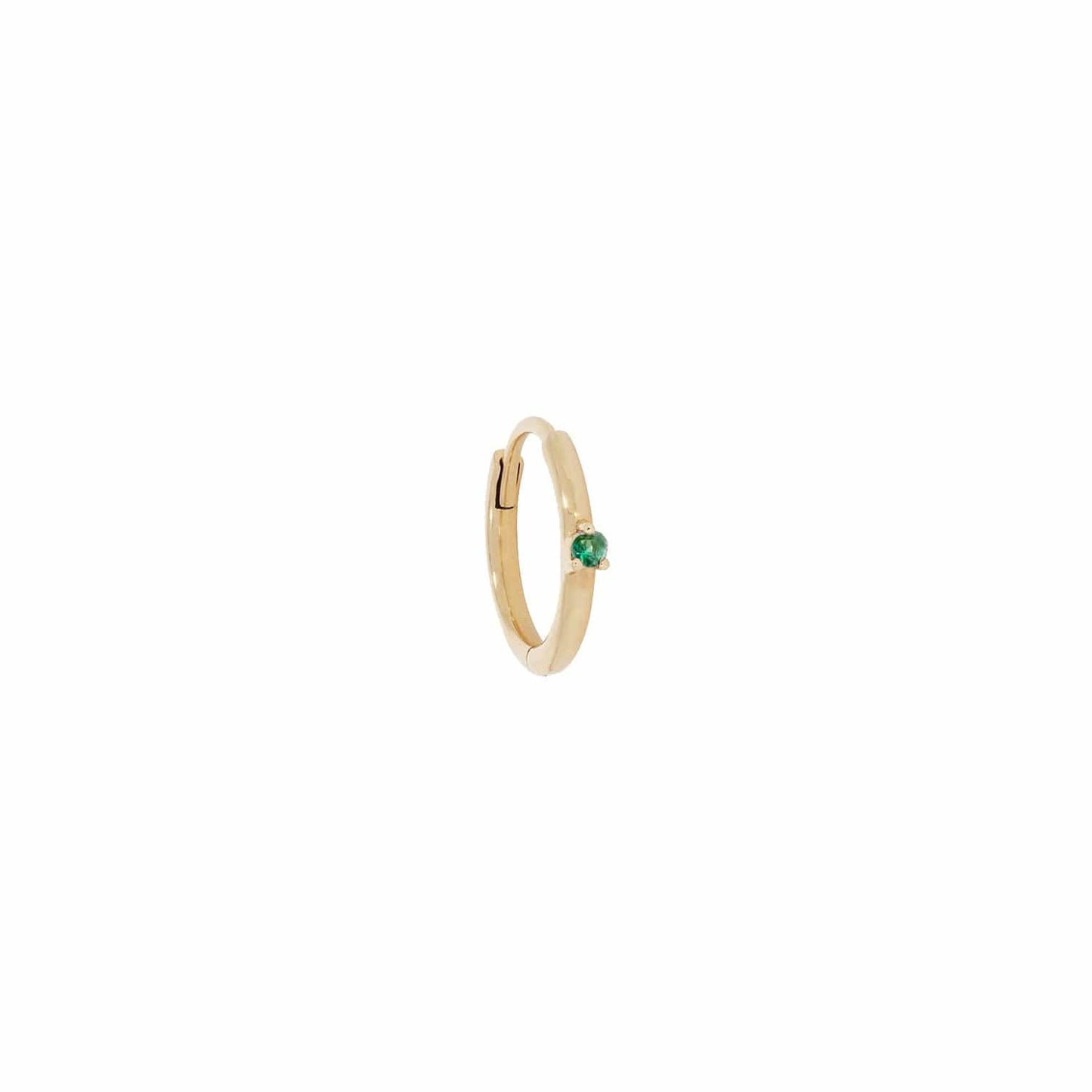 EAR-9K Emerald Claw Set Clicker Hoop - Single Earring