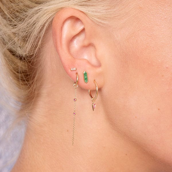 
                      
                        EAR-9K Emerald Mini Claw Set Baguette Stud - Single
                      
                    