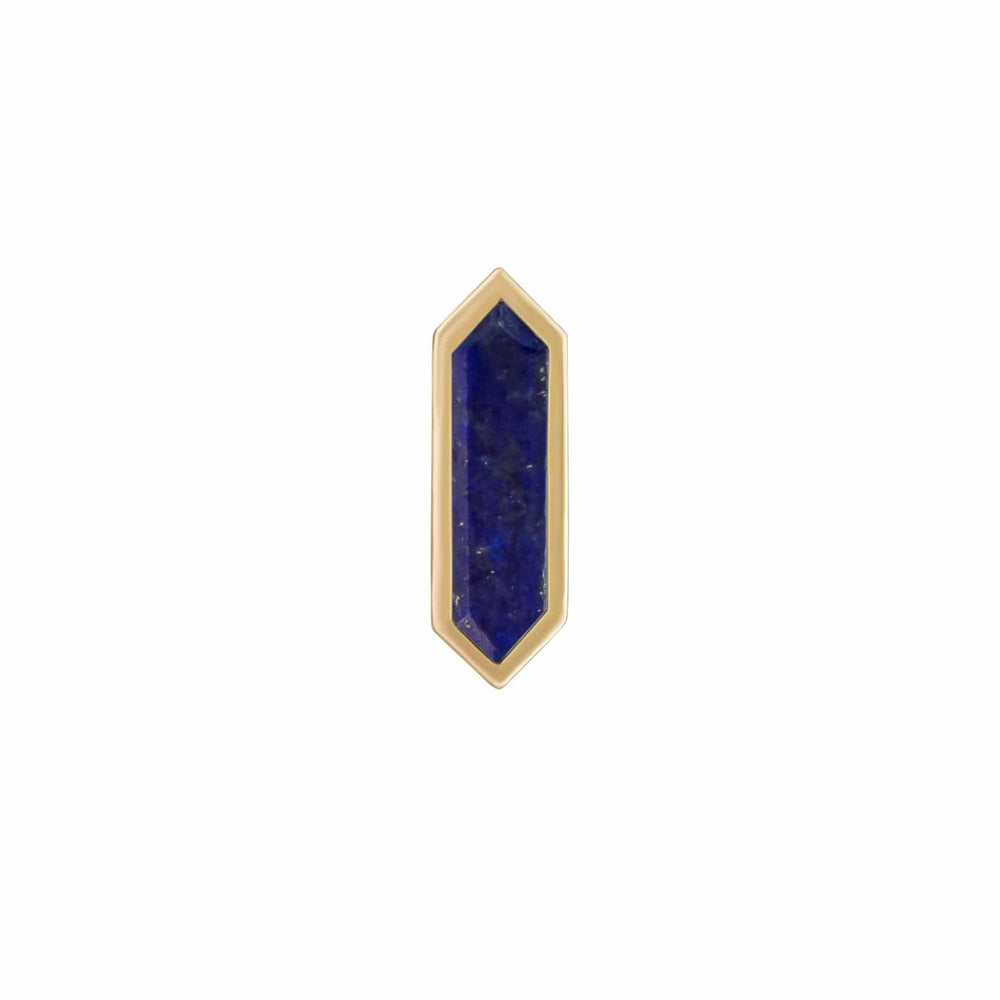 
                      
                        EAR-9K Lapis Mini Hexa Gemstone Stud - Single
                      
                    