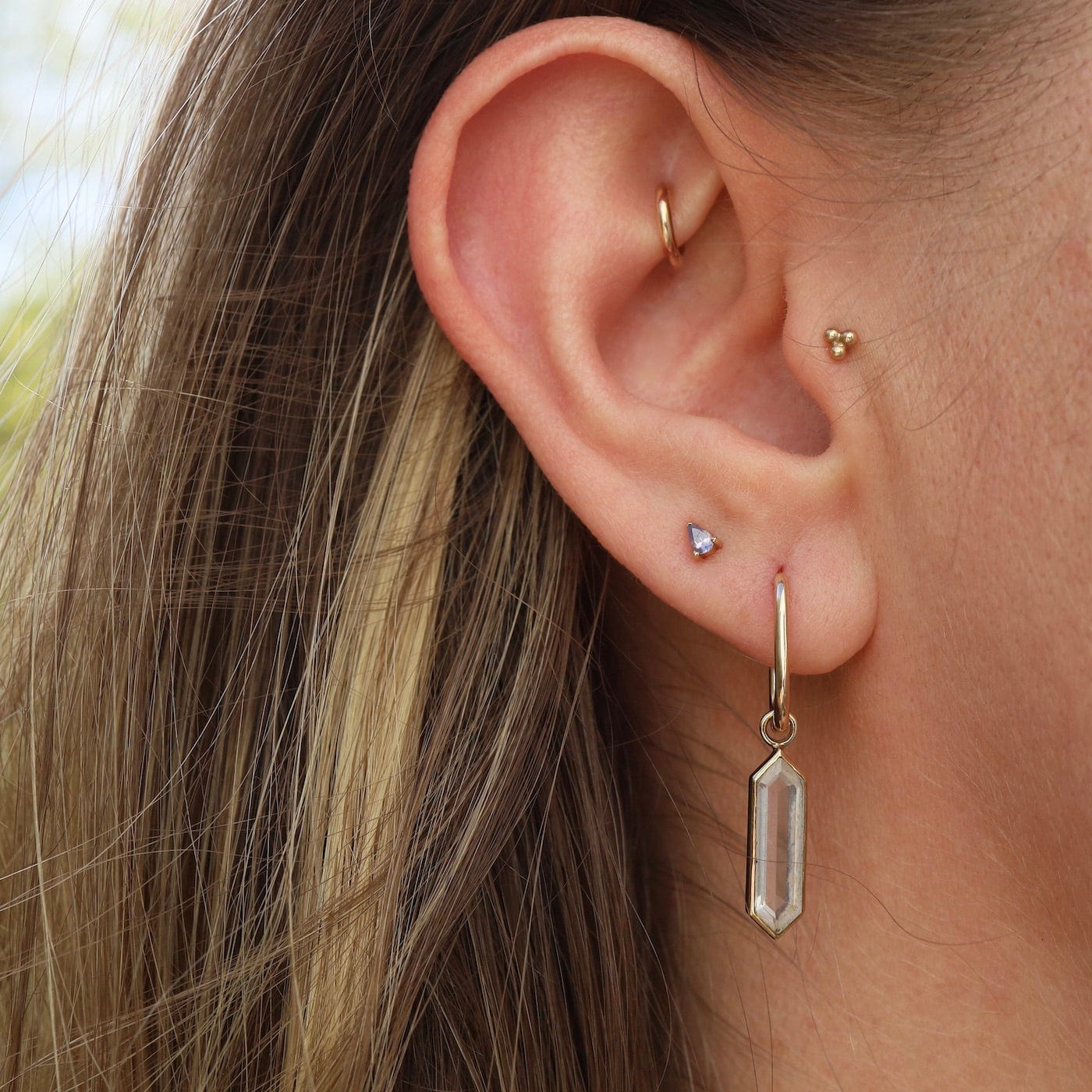 EAR-9K Mini Round Clicker Hoop -  Single Earring