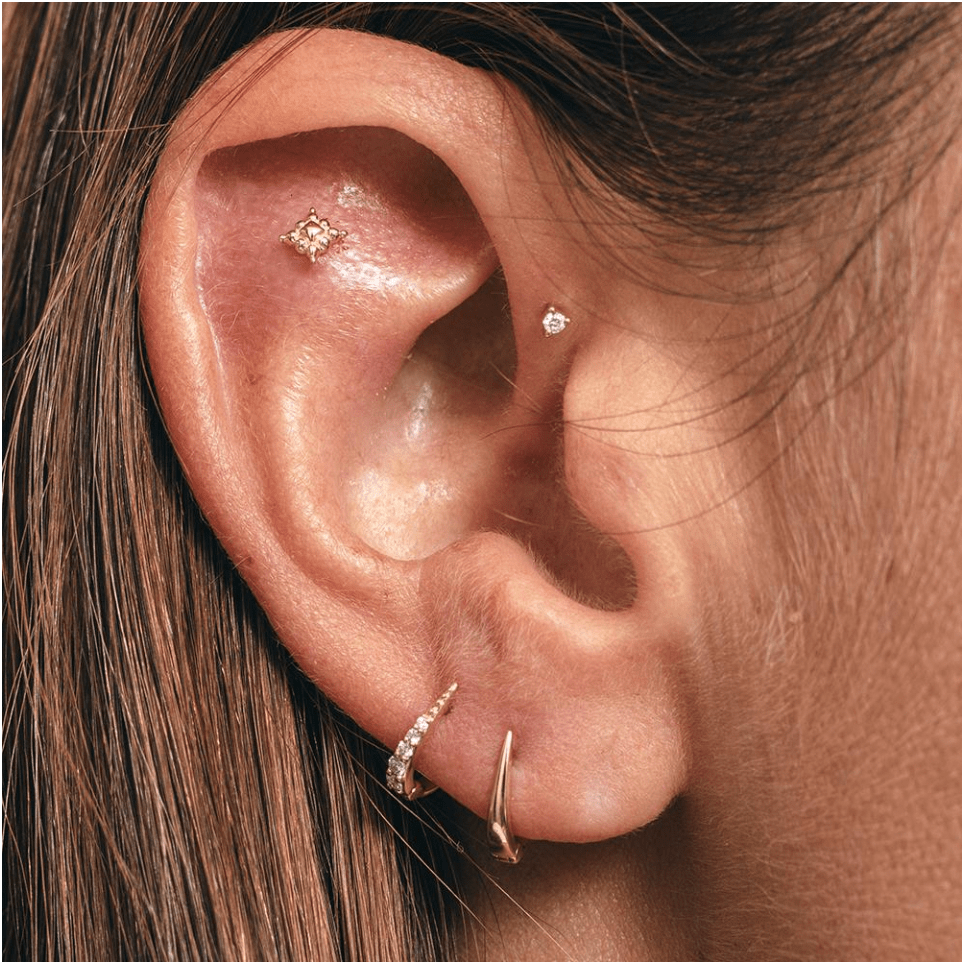 EAR-9K Short Skinny Point Huggie - Single Earring