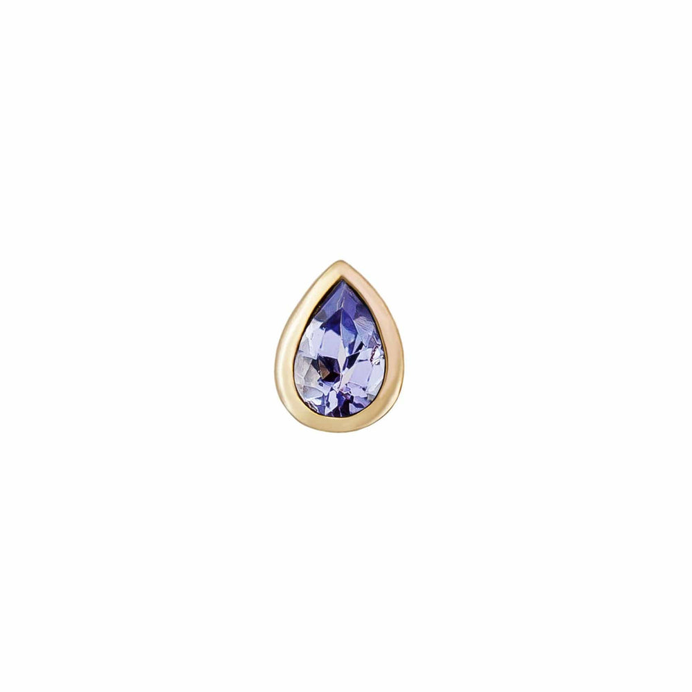 
                      
                        EAR-9K Tanzanite Mini Bezel Set Pear Gemstone Earring - Single
                      
                    