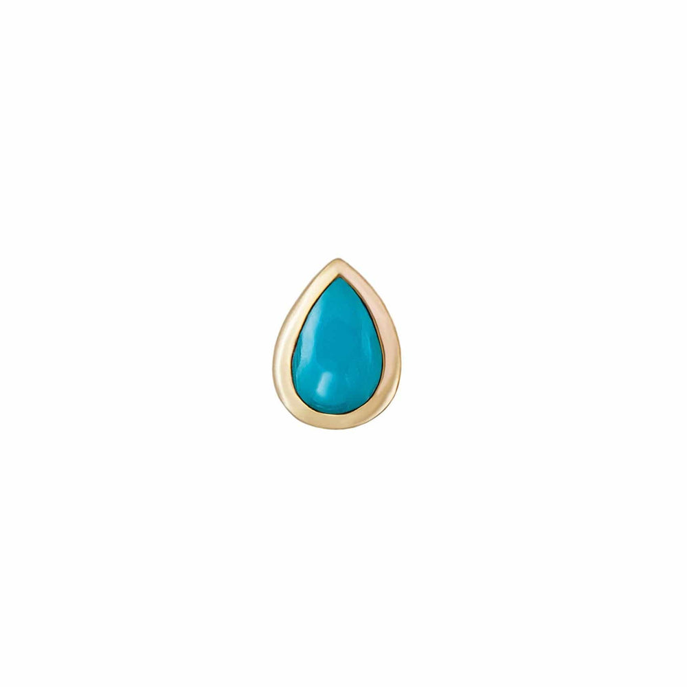 
                      
                        EAR-9K Turquoise Mini Bezel Set Pear Gemstone Earring - Single
                      
                    