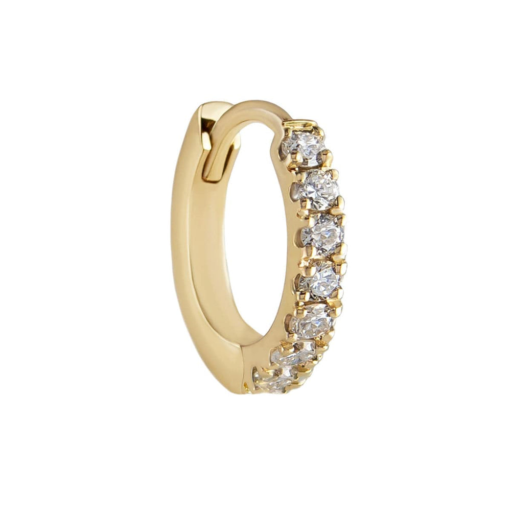 
                      
                        EAR-9K White Diamond Pave Clicker Hoop - Single
                      
                    