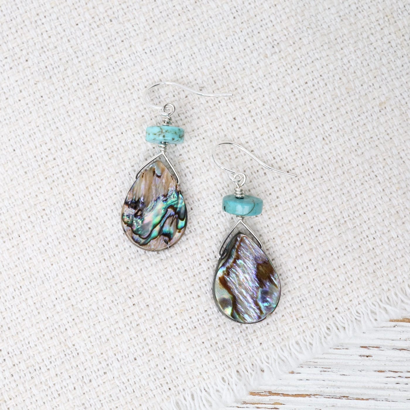 EAR Abalone and Turquoise Earrings