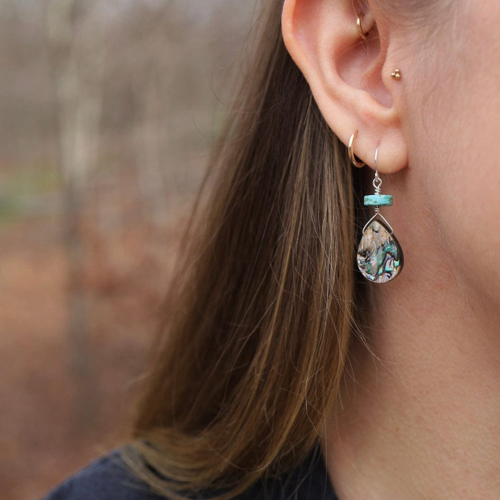 EAR Abalone and Turquoise Earrings