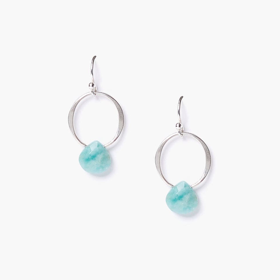 
                      
                        EAR Amazonite Circle Link Silver Hoops
                      
                    