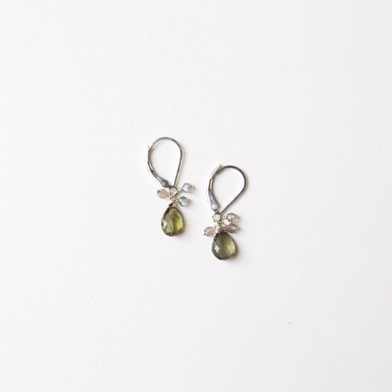 EAR Andalucite Brio With Labradorite Cluster Earring