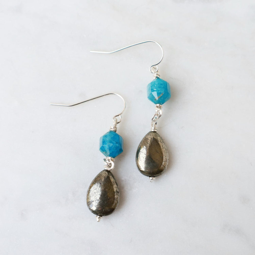 
                      
                        EAR Apatite and Pyrite Earring
                      
                    