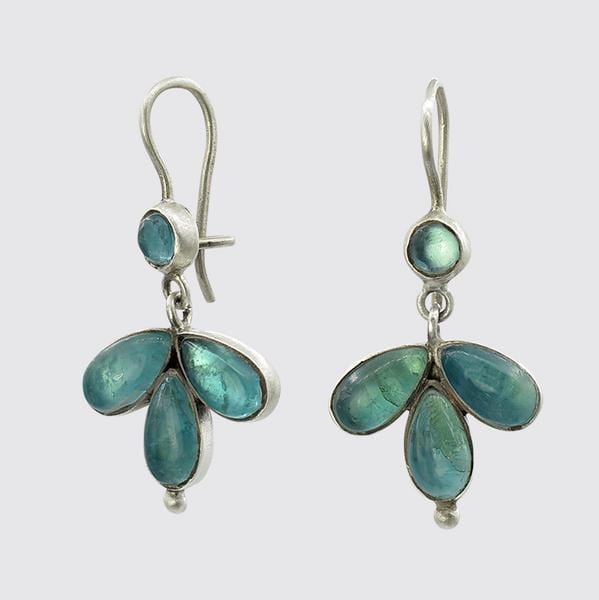 
                      
                        EAR Apatite Tiny Foil Backed Cabochon Drop Earrings
                      
                    