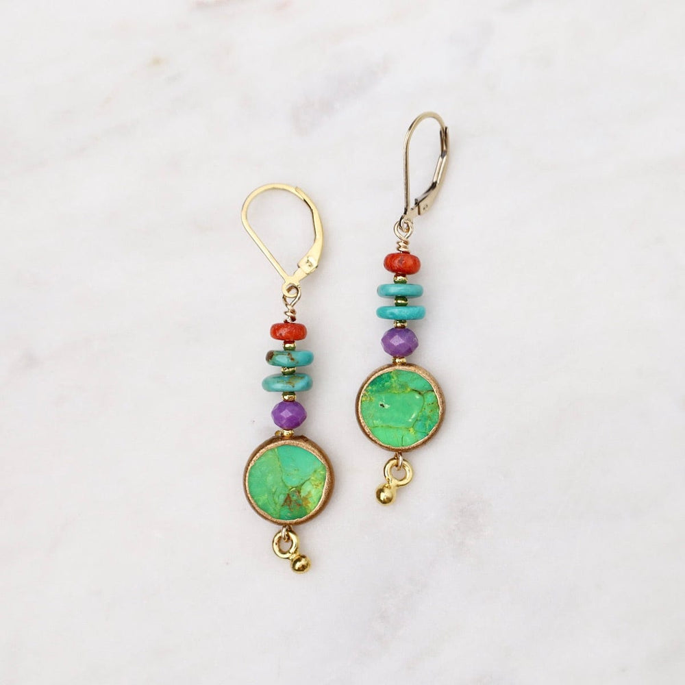 
                      
                        EAR Apple Coral & Turquoise Drop Earrings
                      
                    