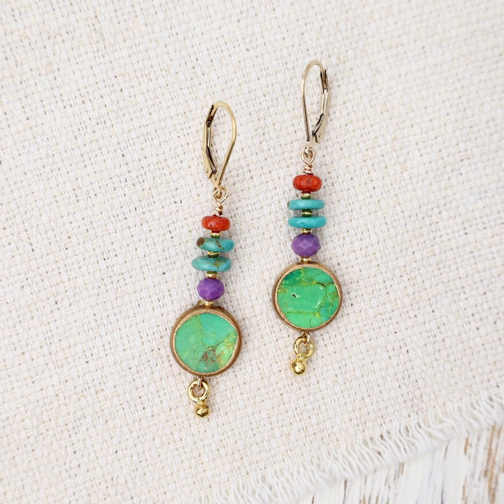 
                      
                        EAR Apple Coral & Turquoise Drop Earrings
                      
                    