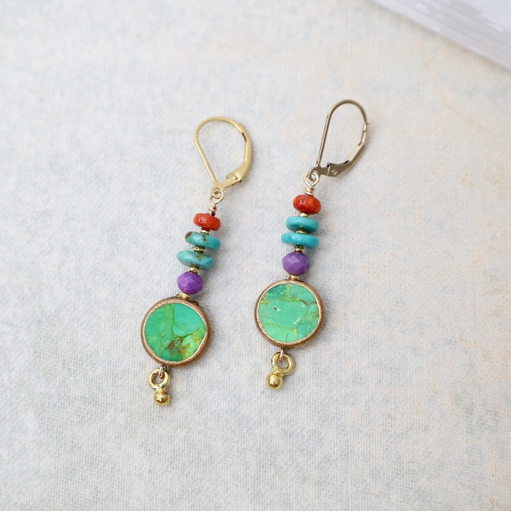 
                      
                        EAR Apple Coral & Turquoise Drop Earrings
                      
                    