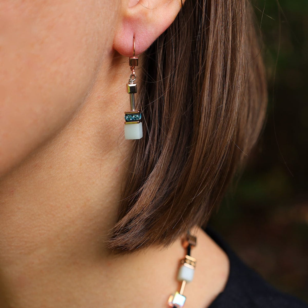 
                      
                        EAR Aqua Geo Cube Earring
                      
                    