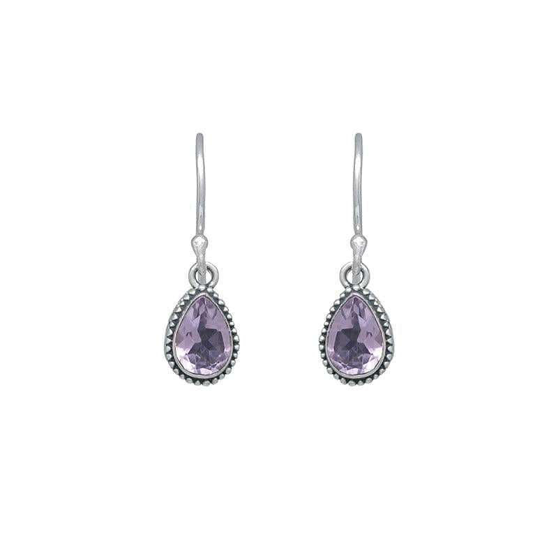 EAR Bali Teardrop Dangle with Amethyst