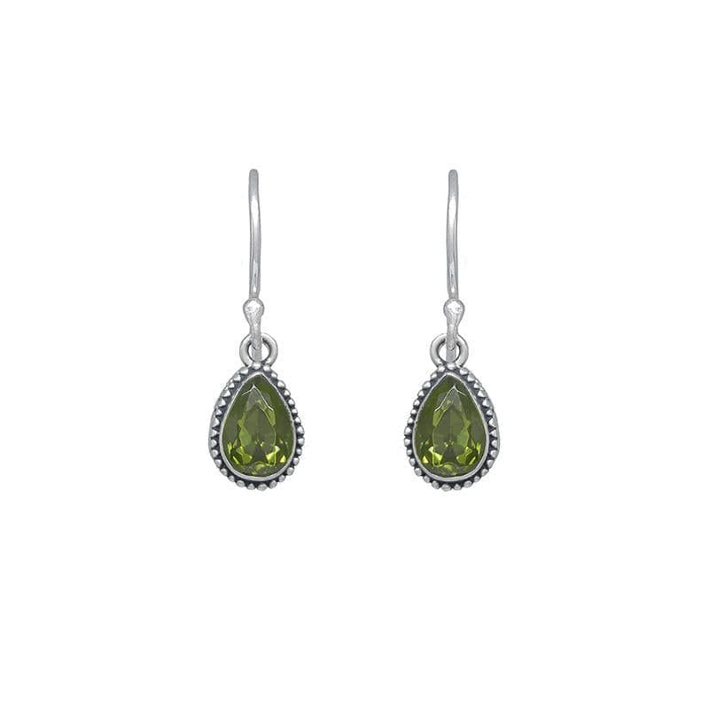 EAR Bali Teardrop Dangle with Peridot Earring