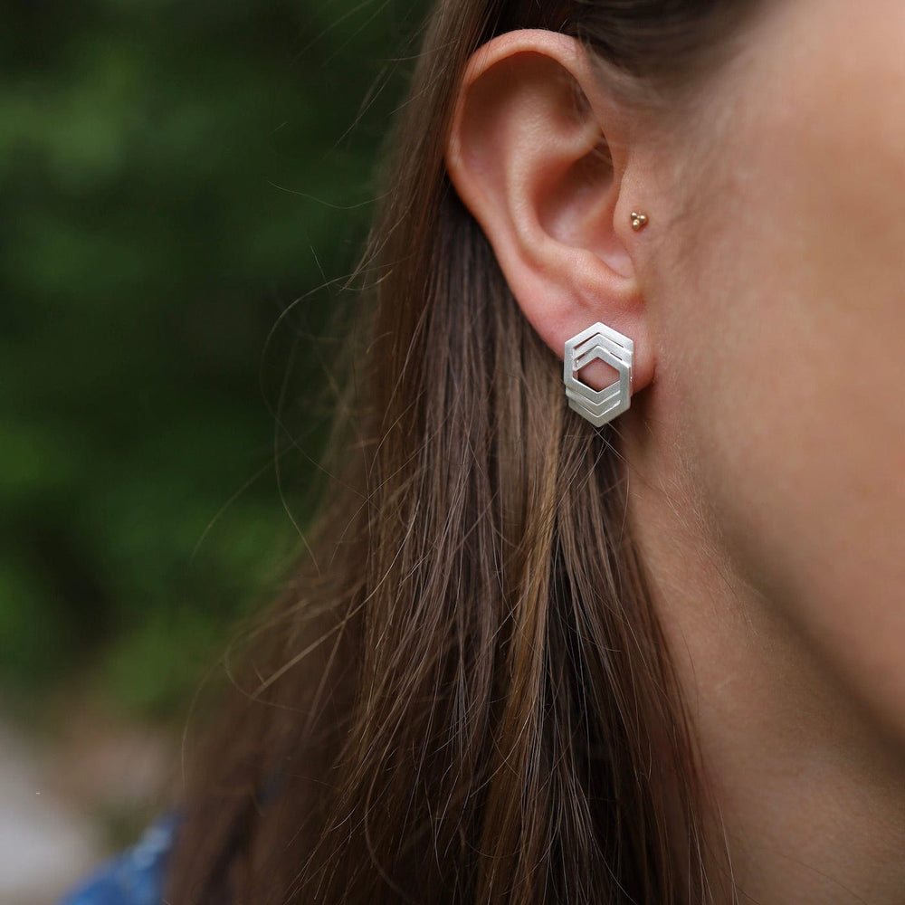 
                  
                    EAR Bee Mine Triple Hex Post Earring
                  
                