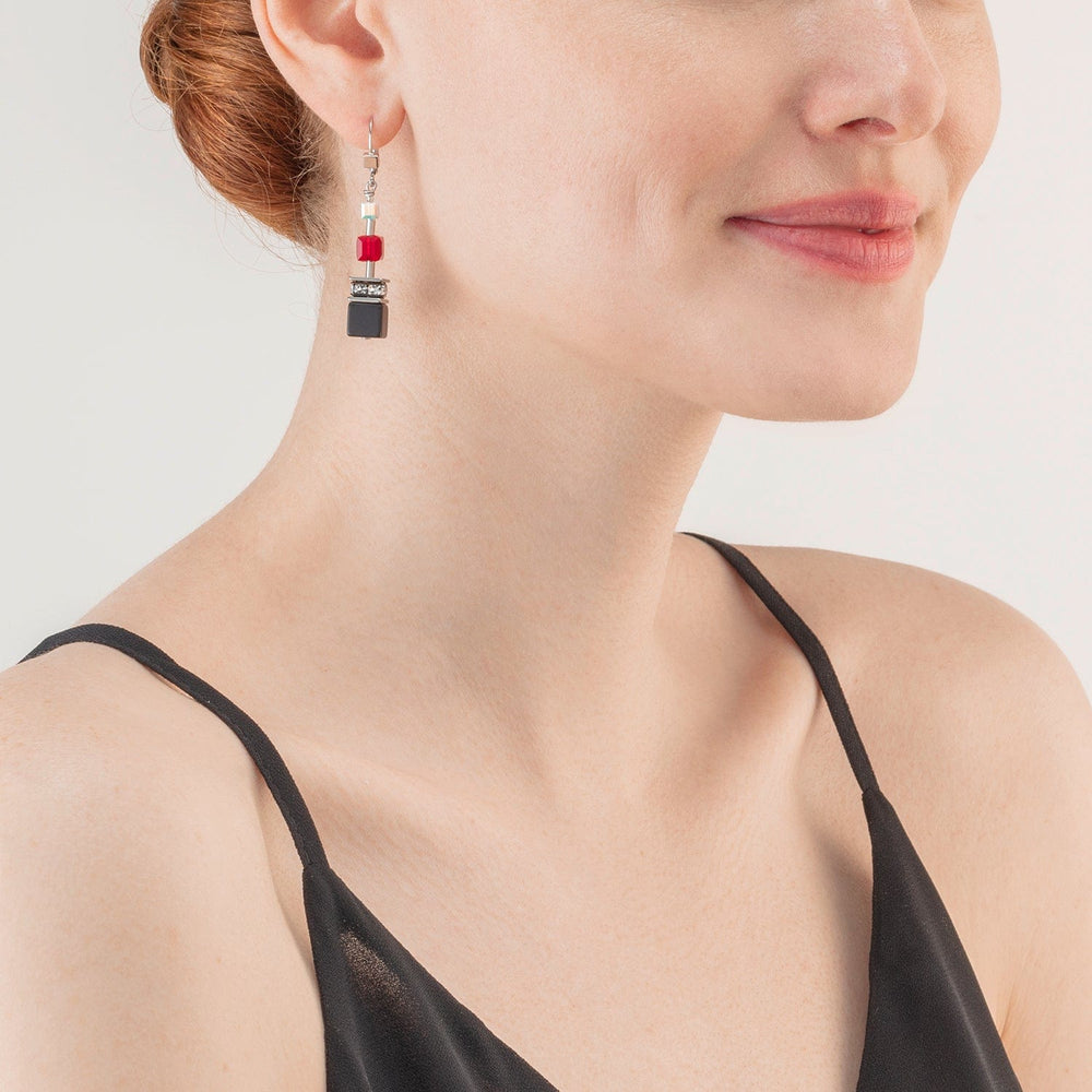 
                      
                        EAR Black and Red GeoCube Earring
                      
                    