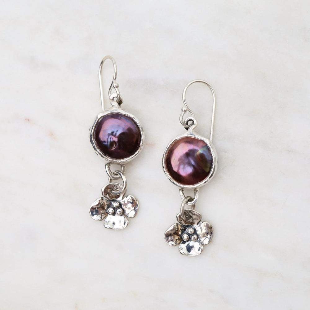 
                      
                        EAR Black Coin Pearl with Dogwood Drop Earrings
                      
                    