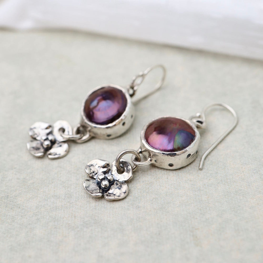 
                      
                        EAR Black Coin Pearl with Dogwood Drop Earrings
                      
                    